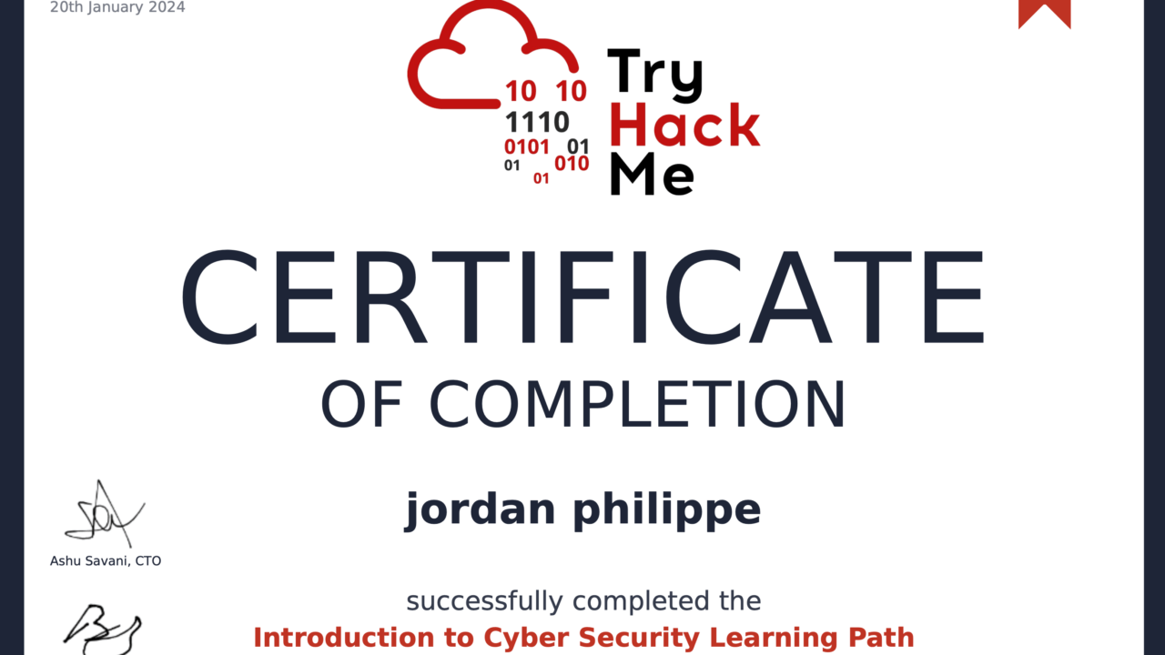 Try Hack Me | Intro to Cyber Security